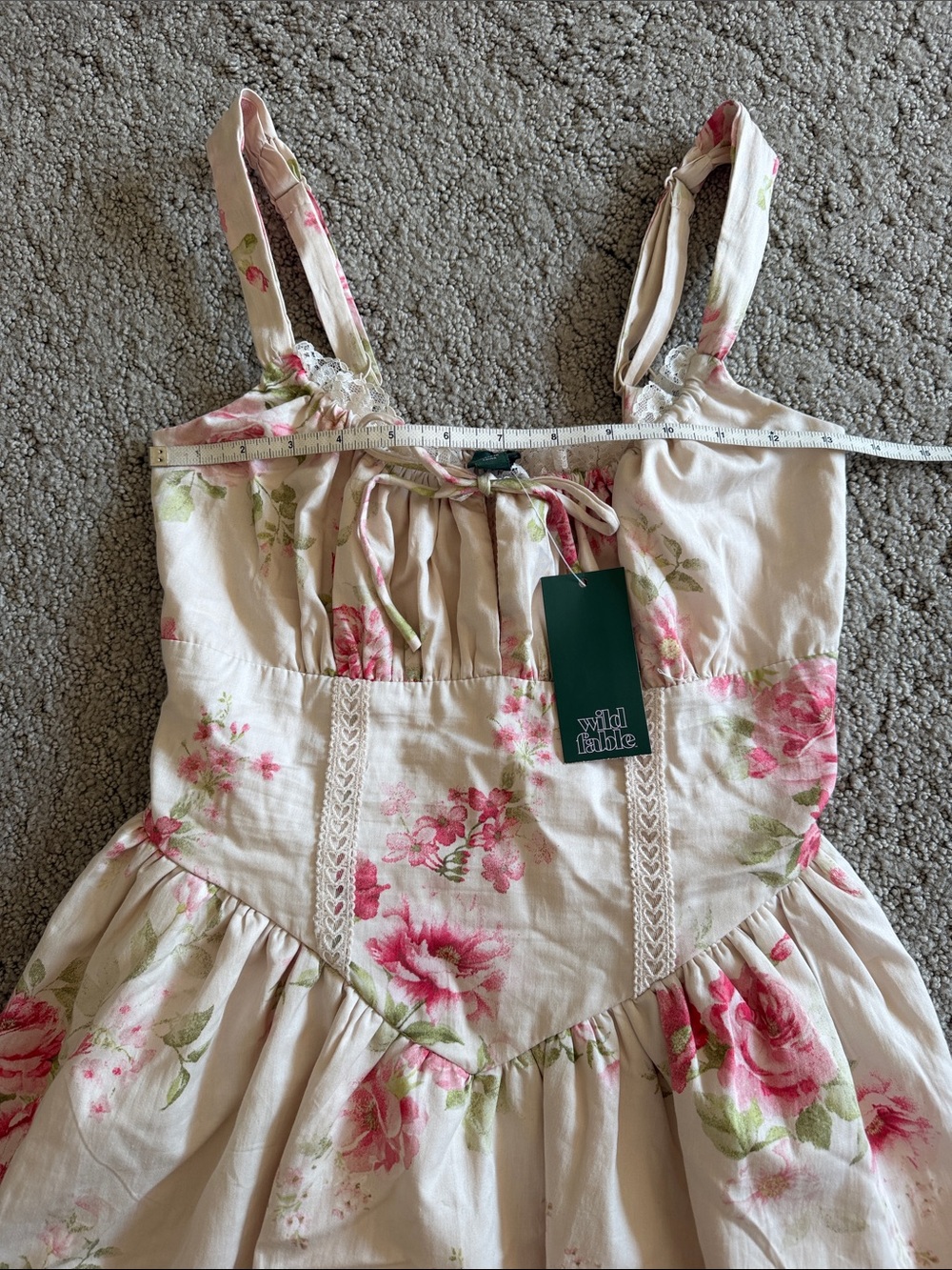 Wild Fable Floral Corset Dress Coquette Girl Whimsy Cottagecore Fairy XS NWT - Picture 5 of 12